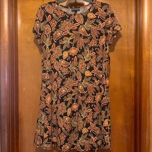 NWT Allison/Brittney Size M Black Floral Dress